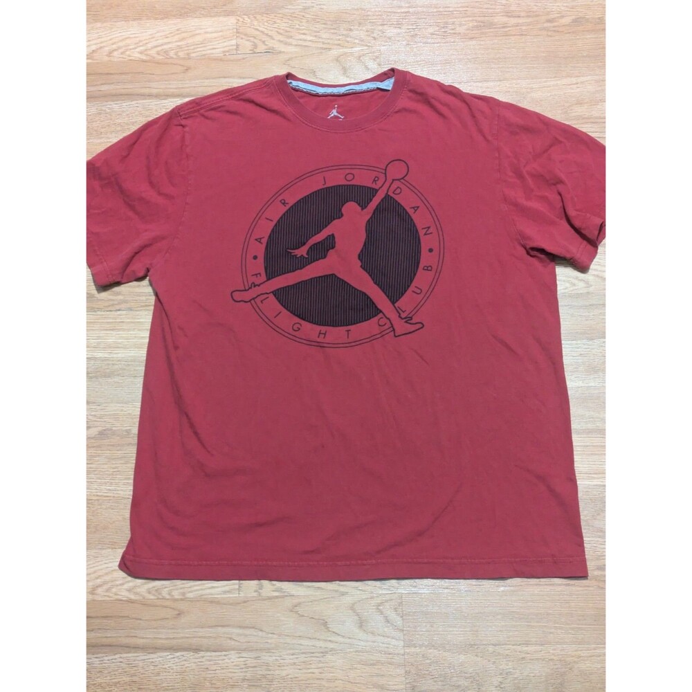 Air‎ Jordan Flight Club Men's Short Sleeve T-shirt, Red, XL